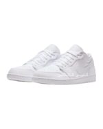 کتونی نایک ایر جردن وان لو بدون ساق تمام سفید Nike Air Jordan 1 Low