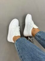 کتونی نایک ایر جردن وان لو بدون ساق تمام سفید Nike Air Jordan 1 Low