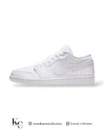 کتونی نایک ایر جردن وان لو بدون ساق تمام سفید Nike Air Jordan 1 Low
