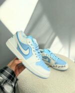 نایکی ایر جردن وان بدون ساق آیس بلو Nike Air Jordan 1 Low Ice Blue